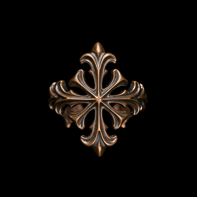 Gothic Cross Silver Ring