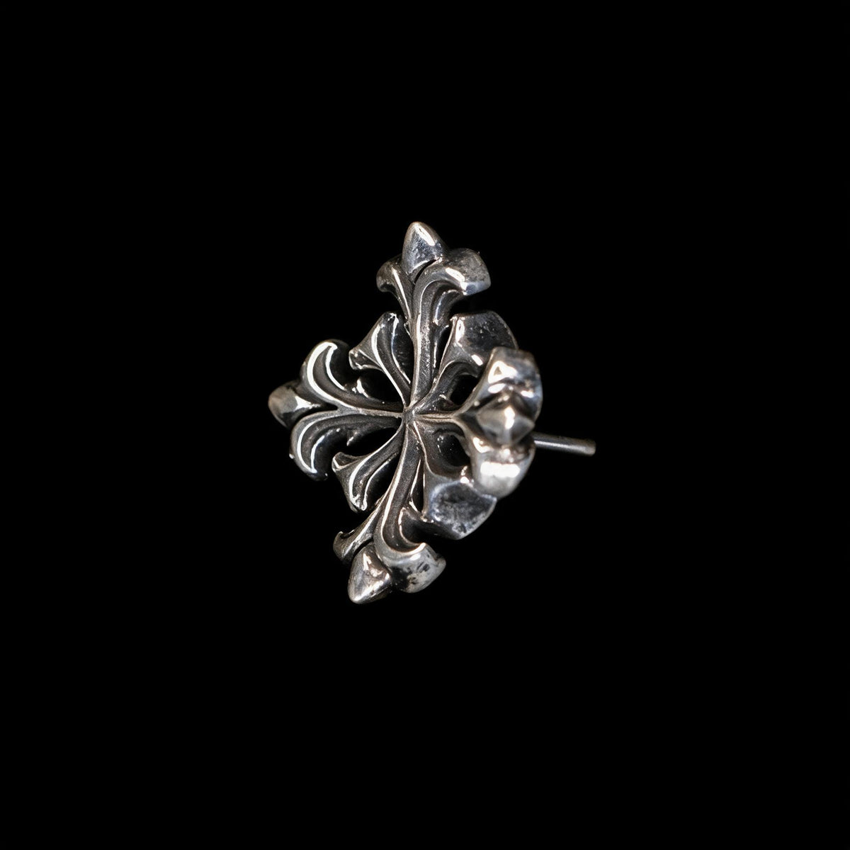 Florentine Cross Silver Earring