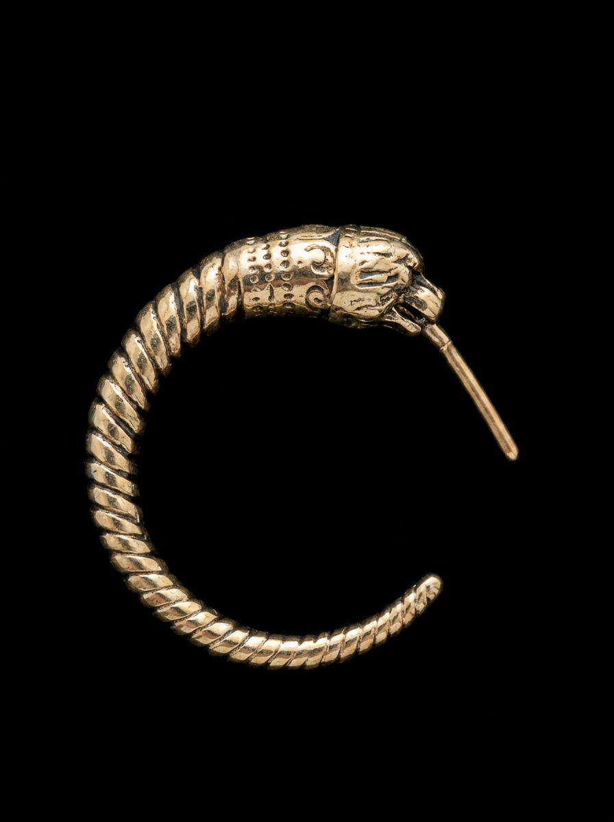 Lion Heart Gold Earring