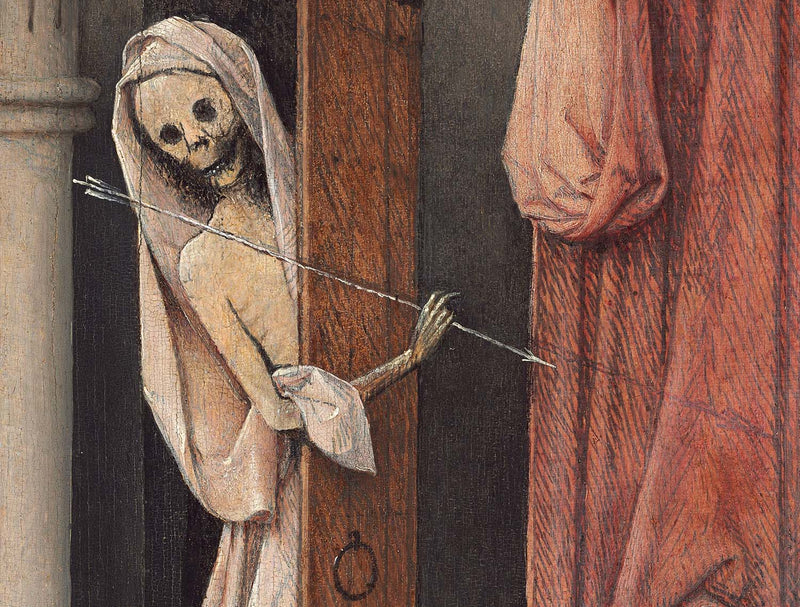 Hieronymus Bosch Prints – Death's Visit – Death and the Miser