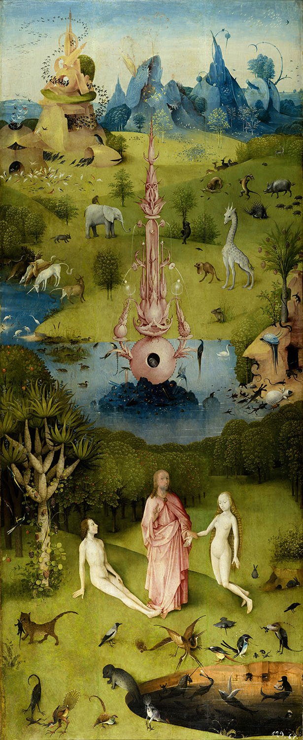 Hieronymus Bosch Prints – The Garden of Eden – Garden of Earthly Delights
