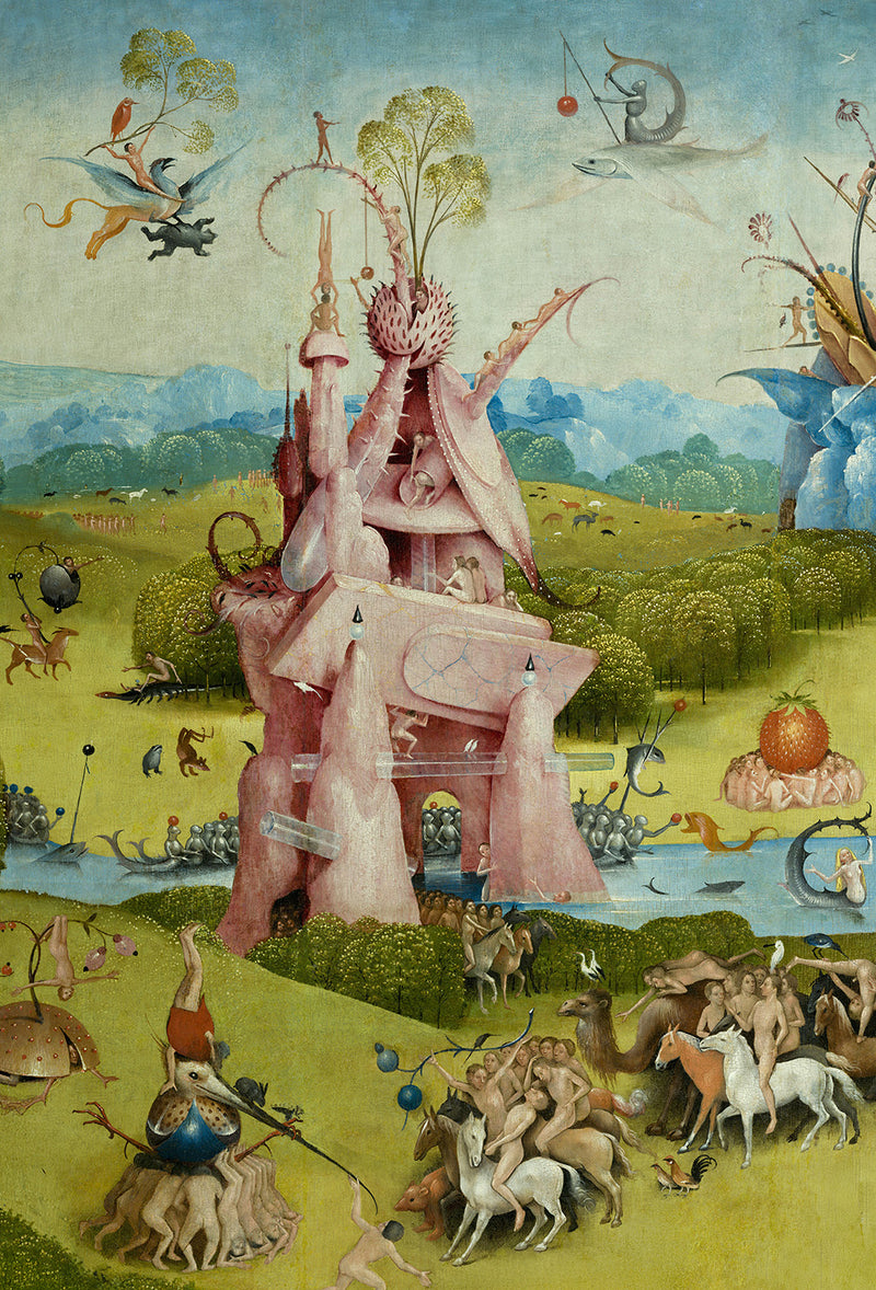Hieronymus Bosch Prints – The Left Tower – Garden of Earthly Delights