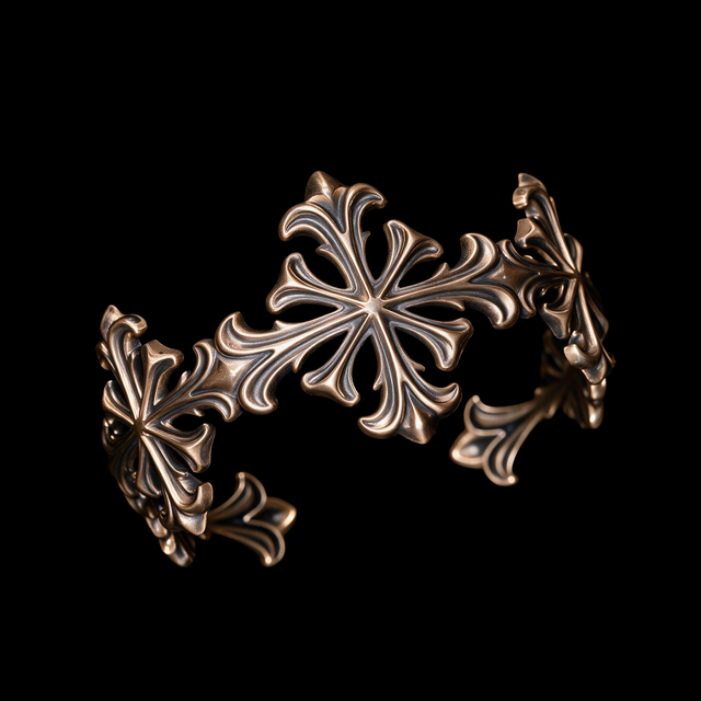 Gothic Cross Bangle Bracelet