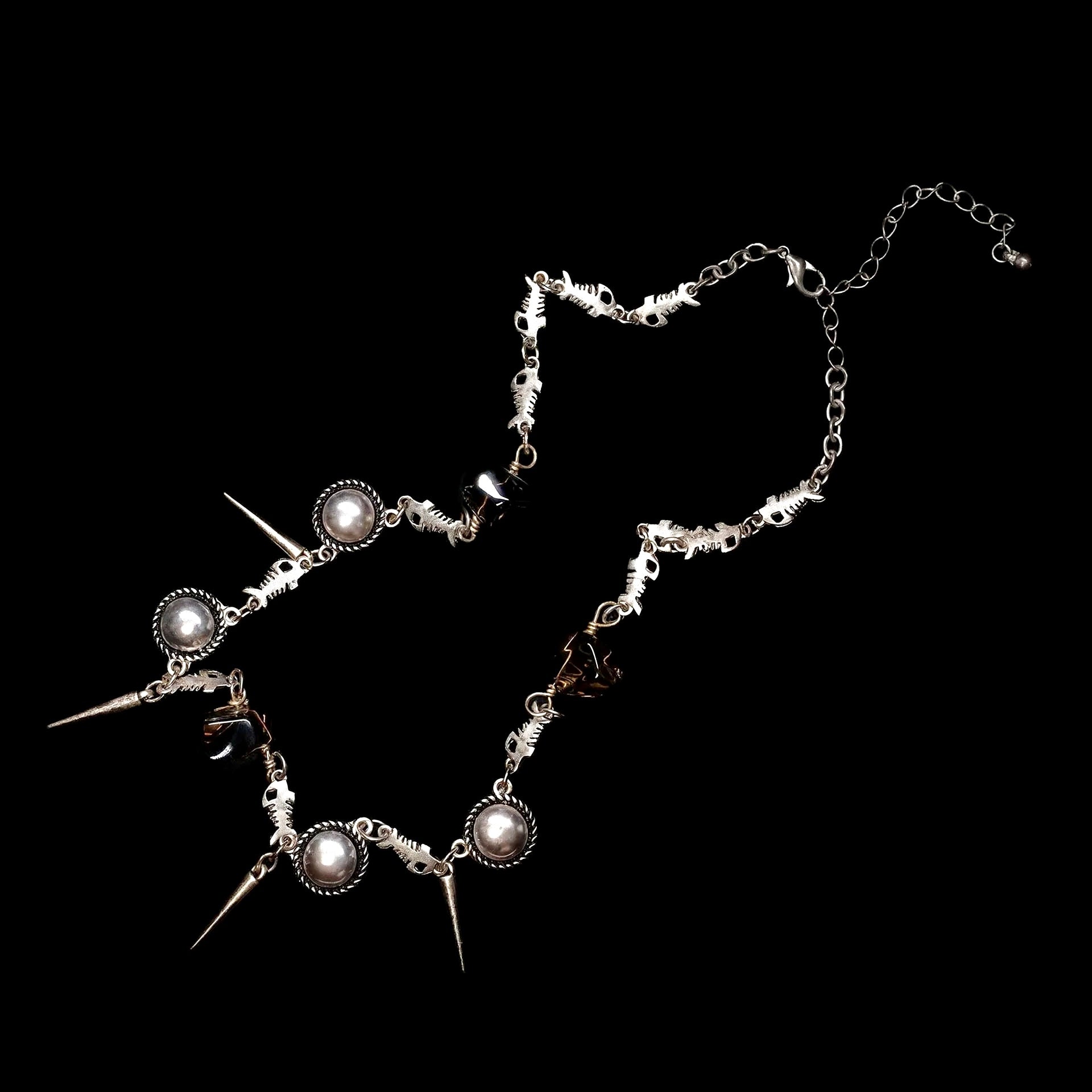 Custom Gemstone Necklace in 925 Sterling Silver with Freshwater