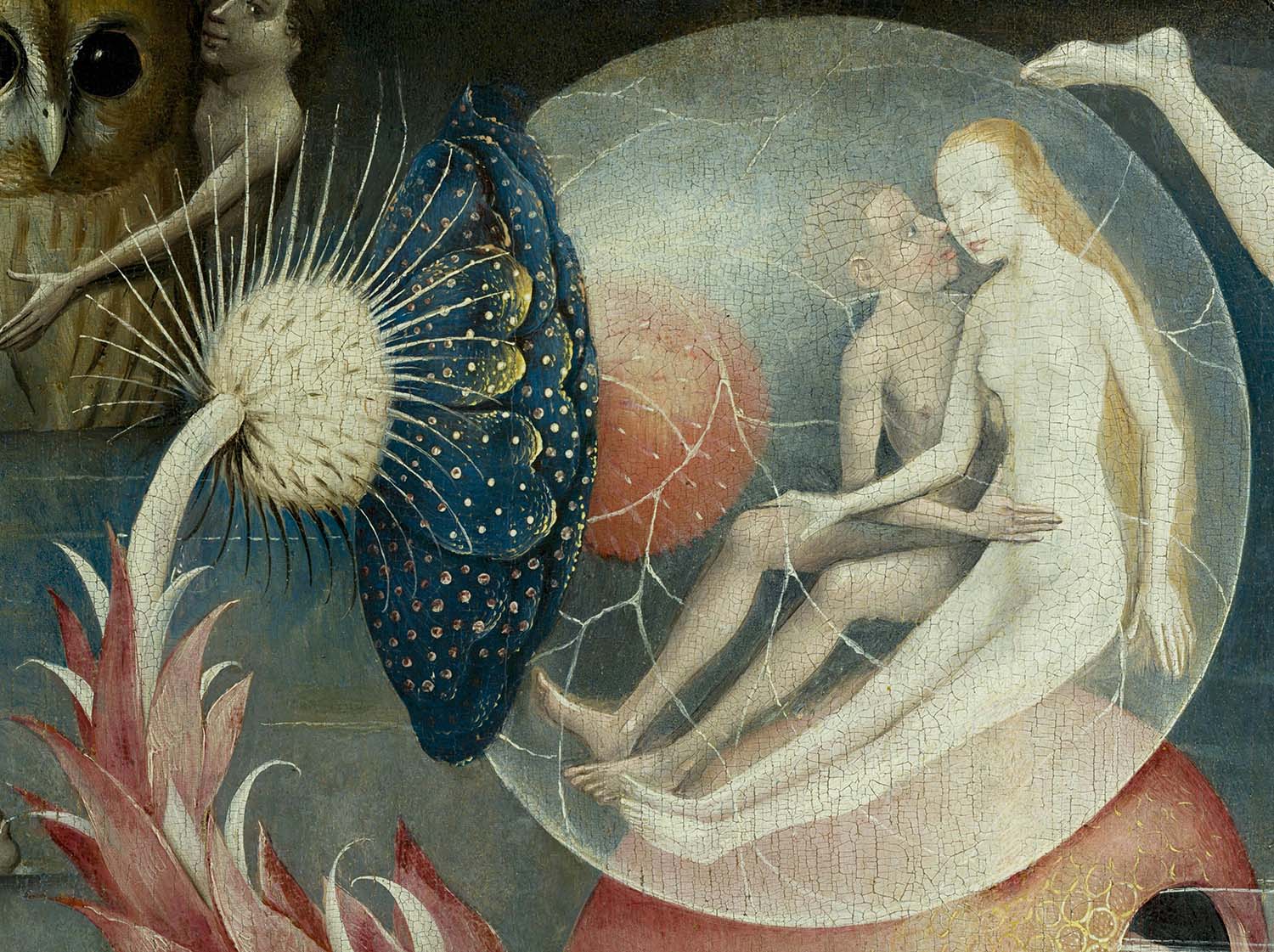 Hieronymus Bosch – Garden of Earthly Delights – Detail – Lovers in the Bubble