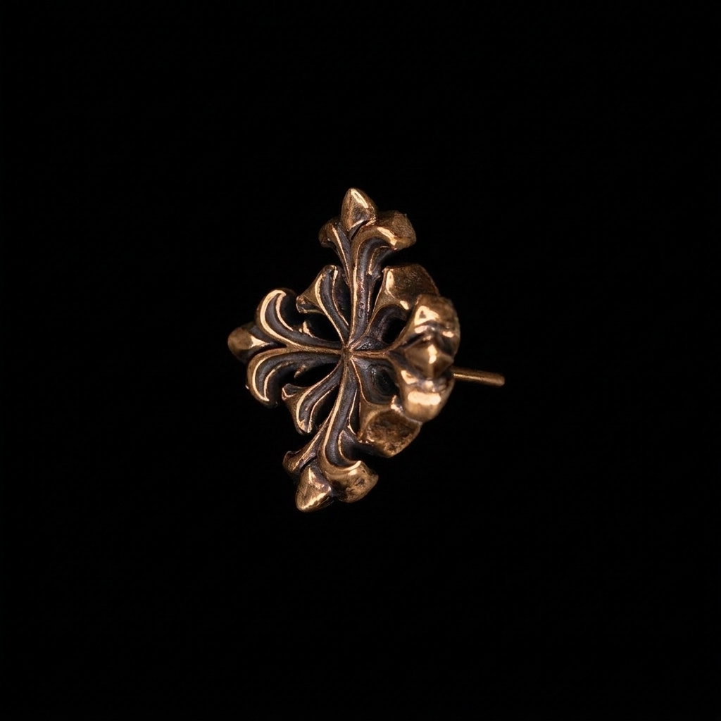 Florentine Cross Bronze Earring