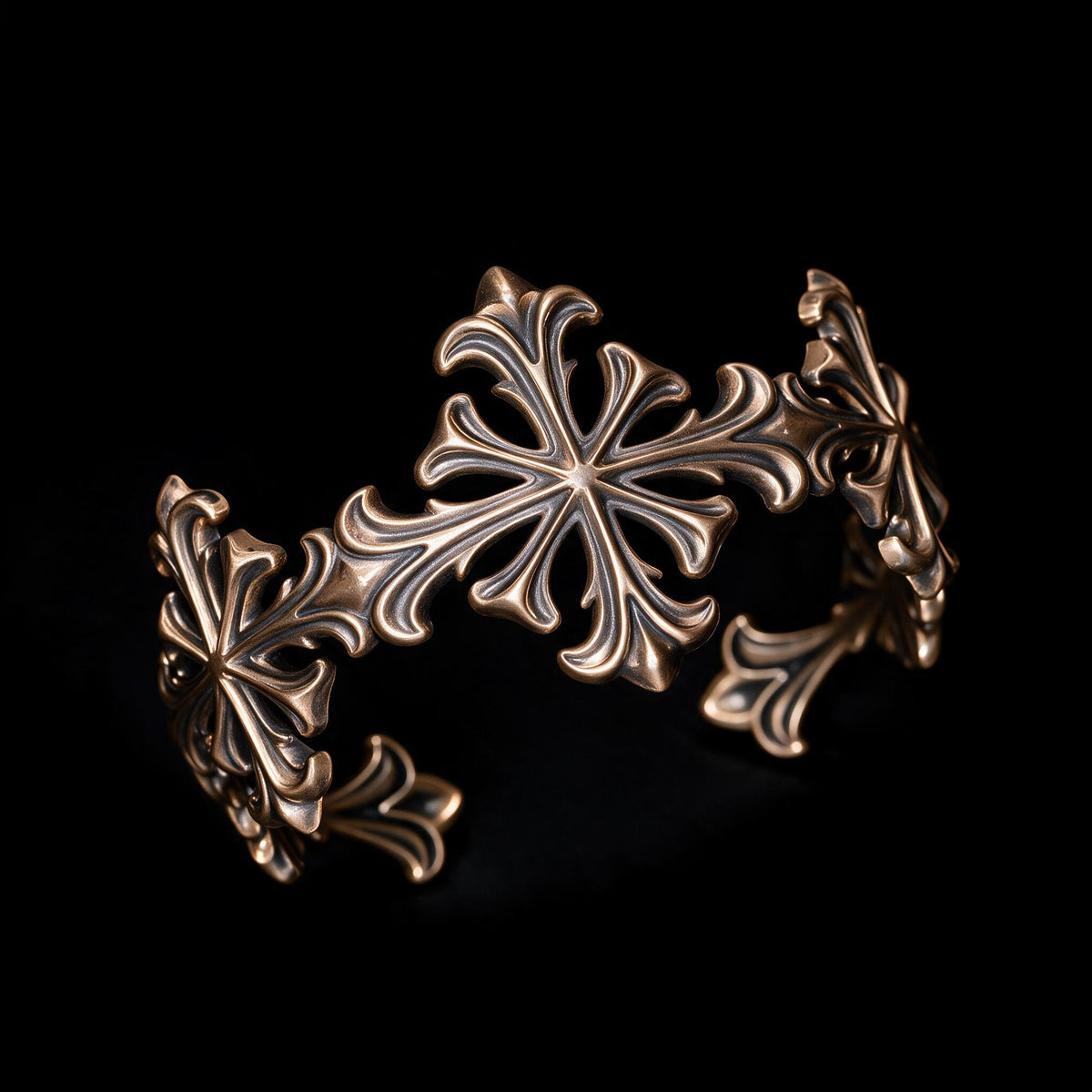 Gothic Cross Bangle Bracelet